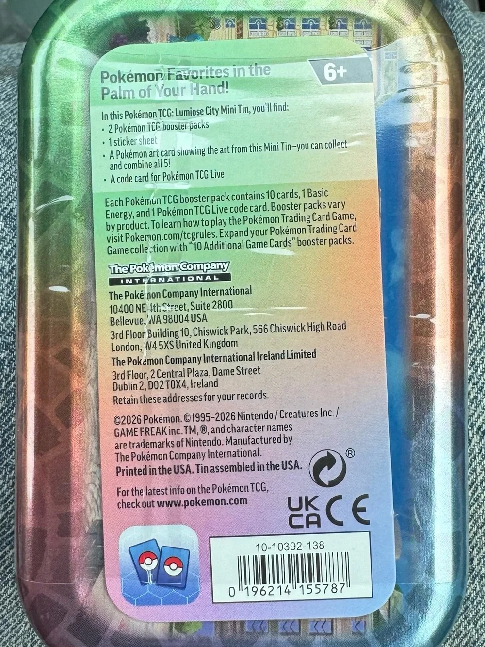 Pokemon Trading Card Game Tin - Green, Pink, Blue